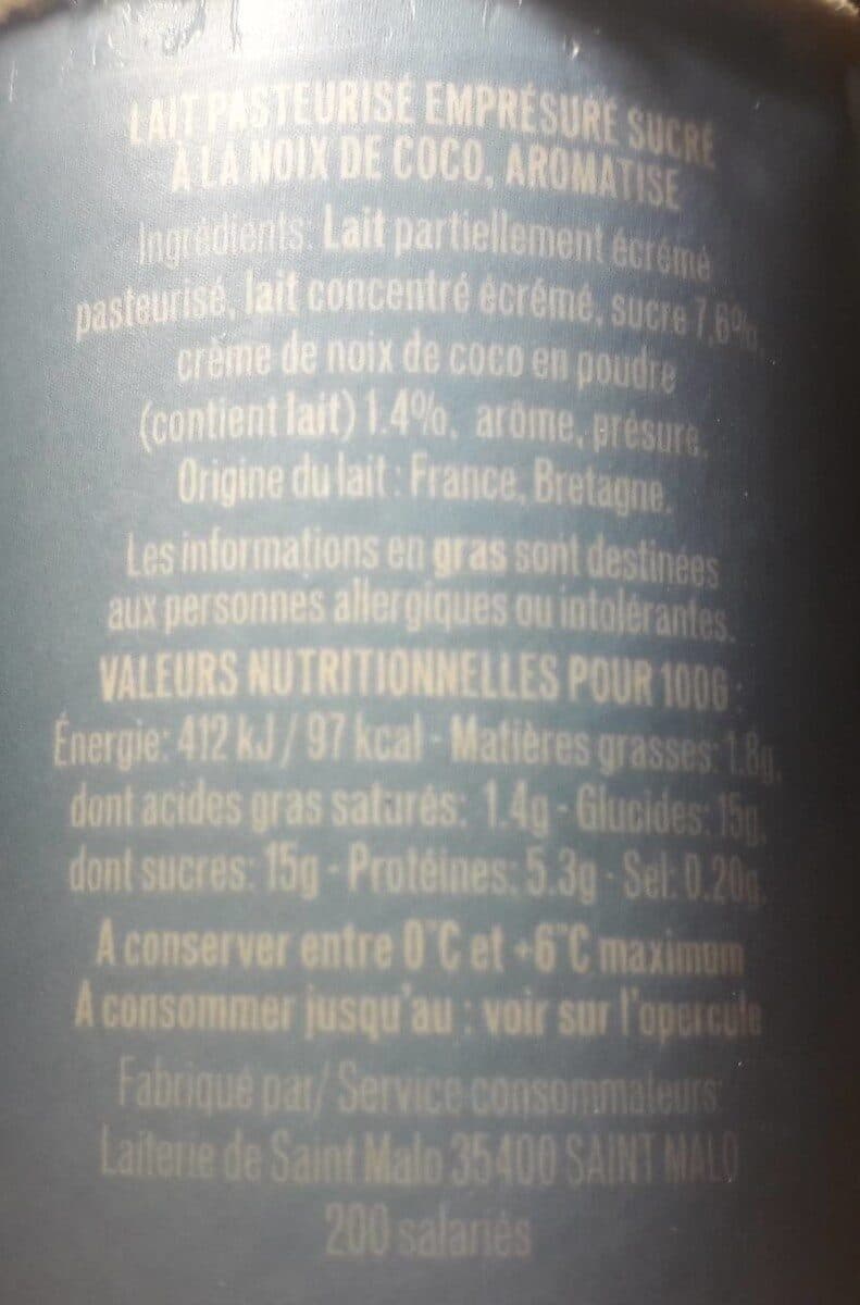 Malo Lait pasteurisé emprésuré sucré à la noix de coco packshot