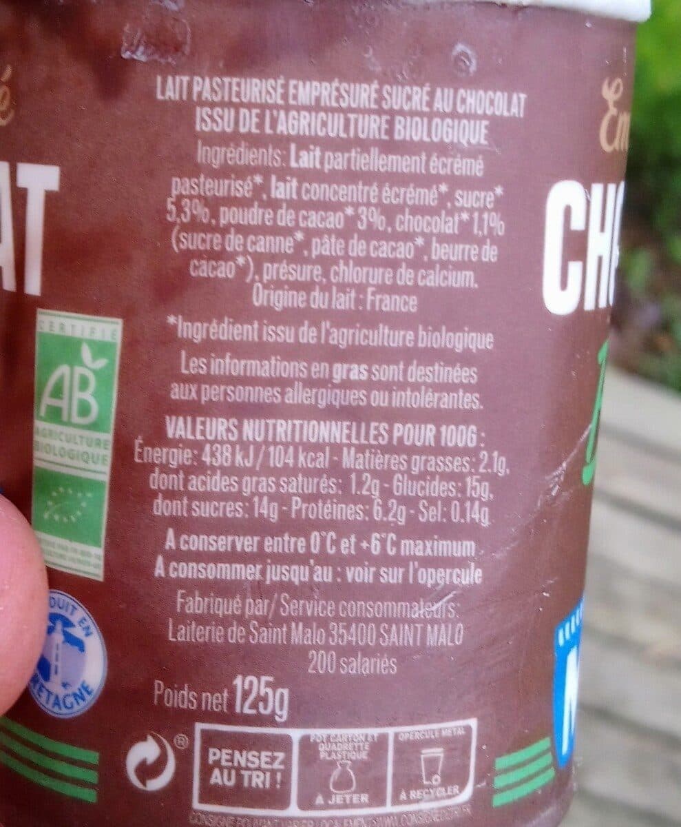 Malo Emprésuré chocolat bio packshot