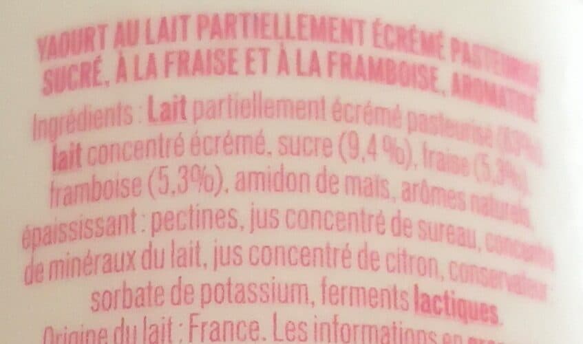Malo Yaourt aux fruits : fraises et framboises packshot