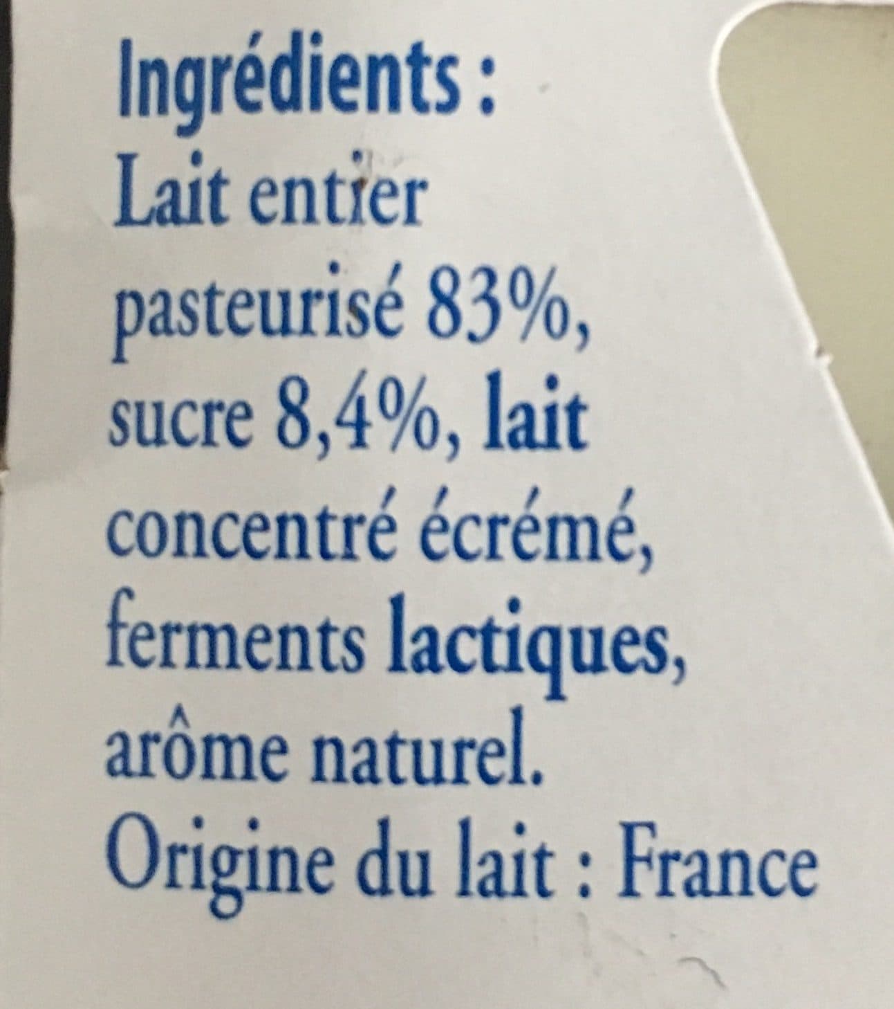 Sans Marque Yaourt sucres au lait entier saveur ananas packshot
