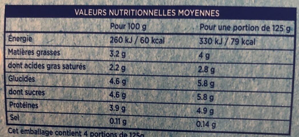 Les 4 Pis Yaourt Nature au lait entier packshot