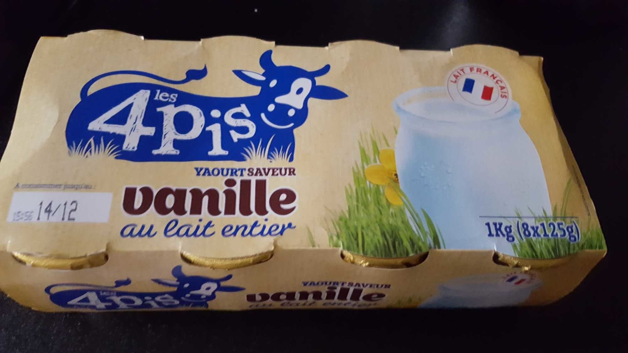 Les 4 Pis Yaourt Saveur Vanille au Lait Entier packshot
