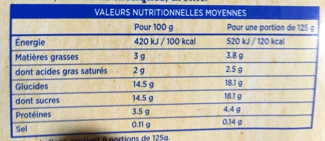 Les 4 Pis Yaourt Saveur Vanille au Lait Entier packshot