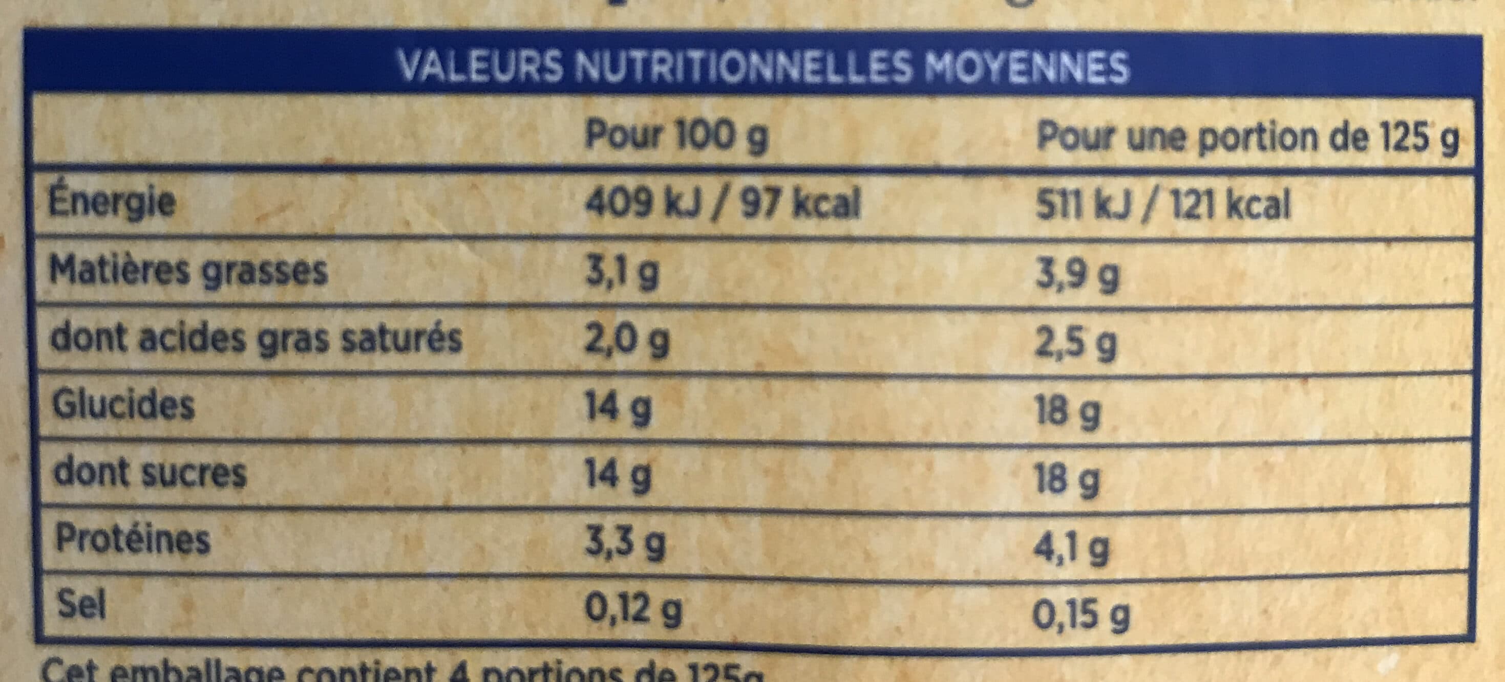 Les 4 Pis Yaourt saveur vanille au lait entier packshot