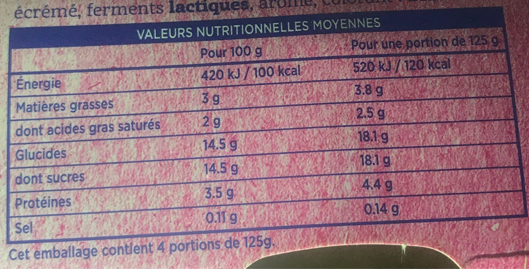 Les 4 Pis Yaourt saveur grenadine packshot