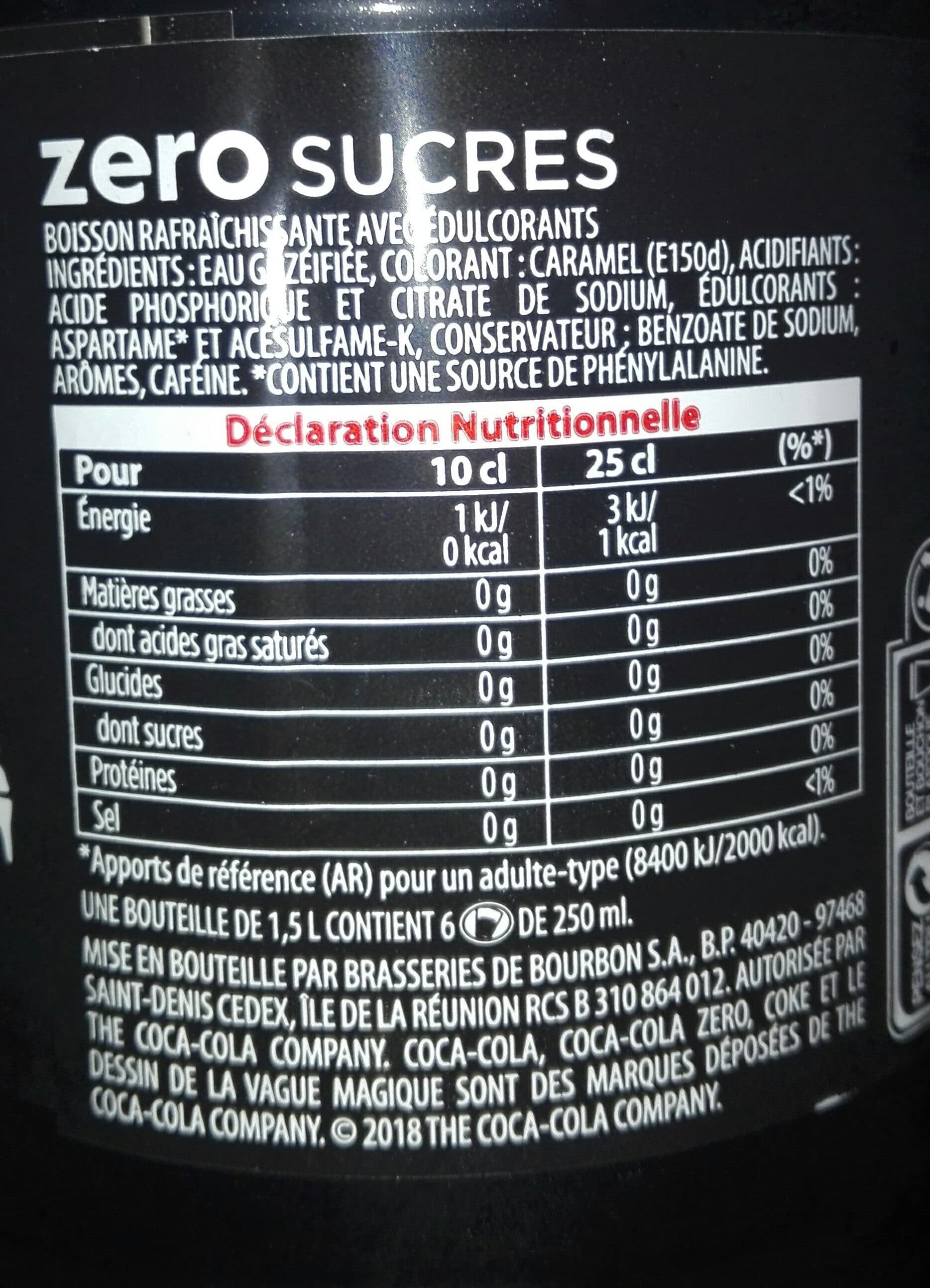 Coca-cola Coca-cola zéro packshot