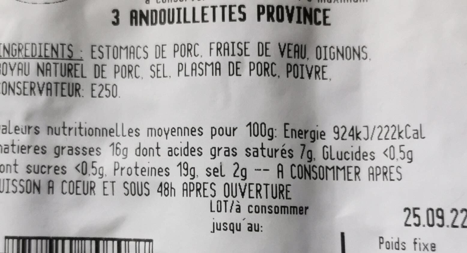 Popy Andouillettes packshot