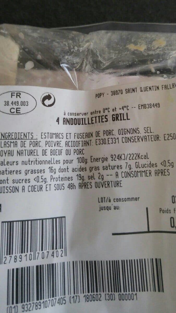 Open Food Facts Andouillette Grill Nat packshot