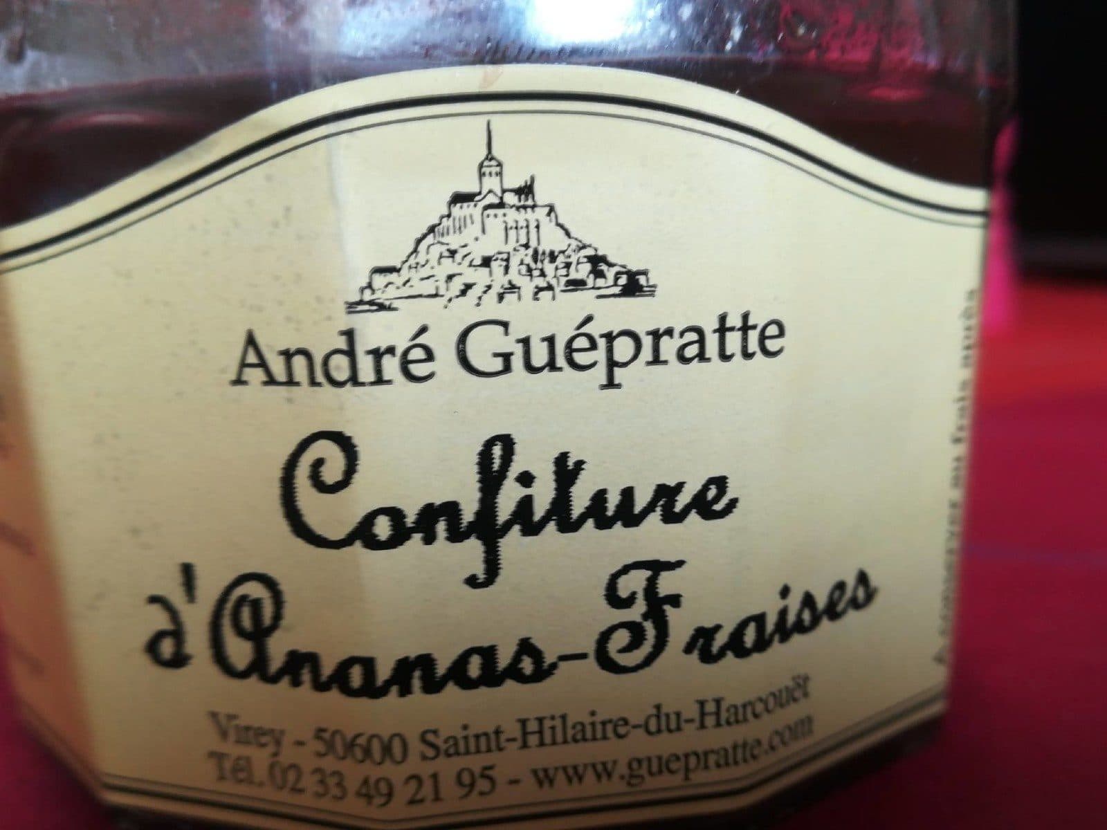 André Guépratte Confiture ananas fraises packshot