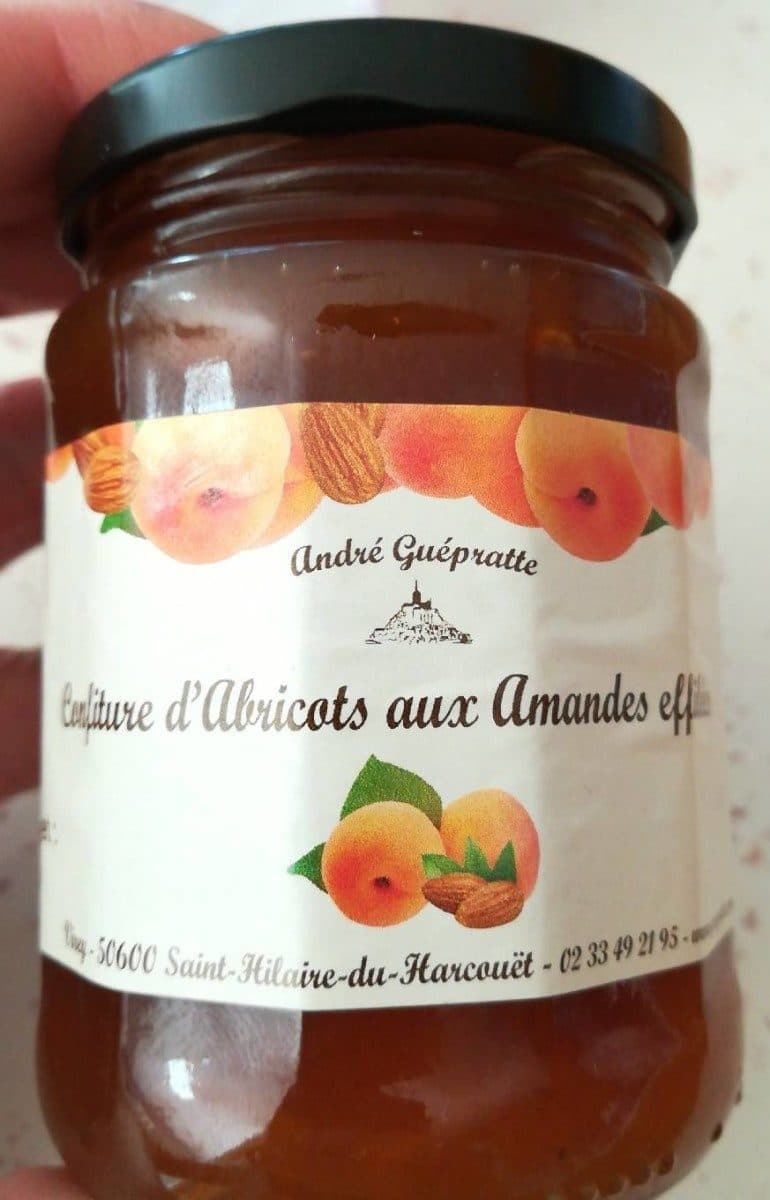 André Guépratte Confiture d'abricots aux amandes effilées packshot
