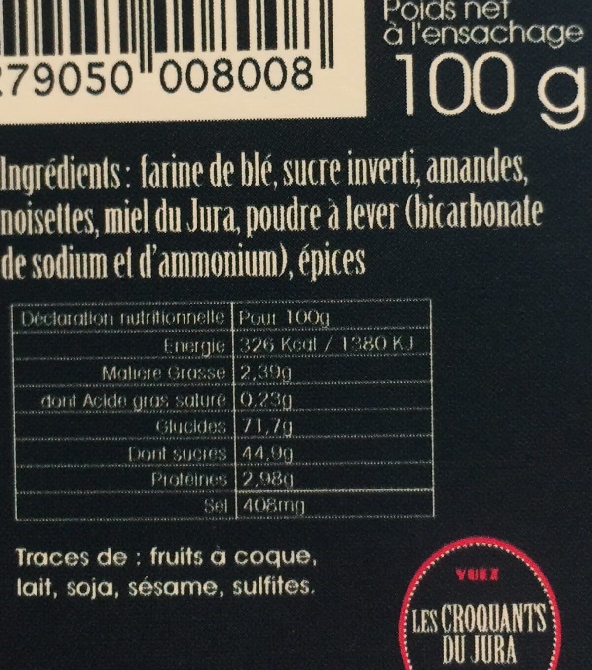 Open Food Facts Les croquants du jura packshot