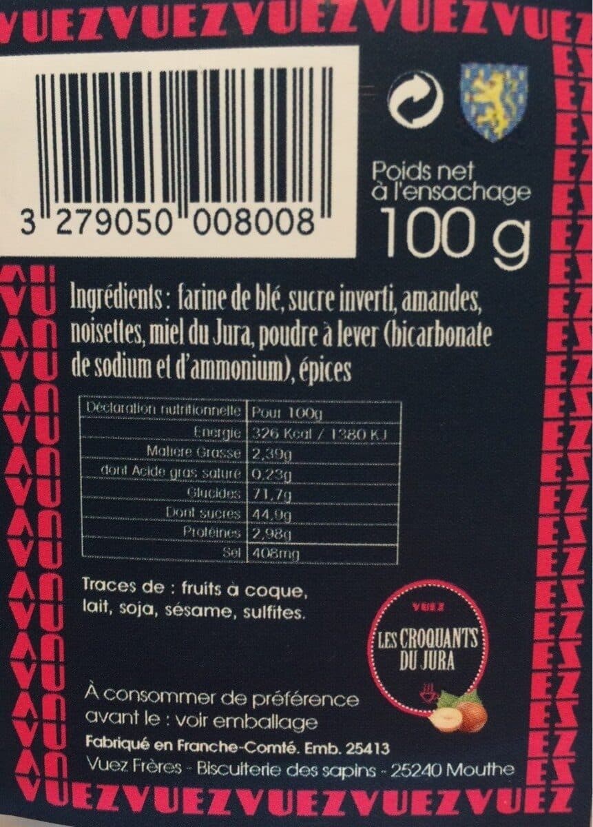 Open Food Facts Les croquants du jura packshot