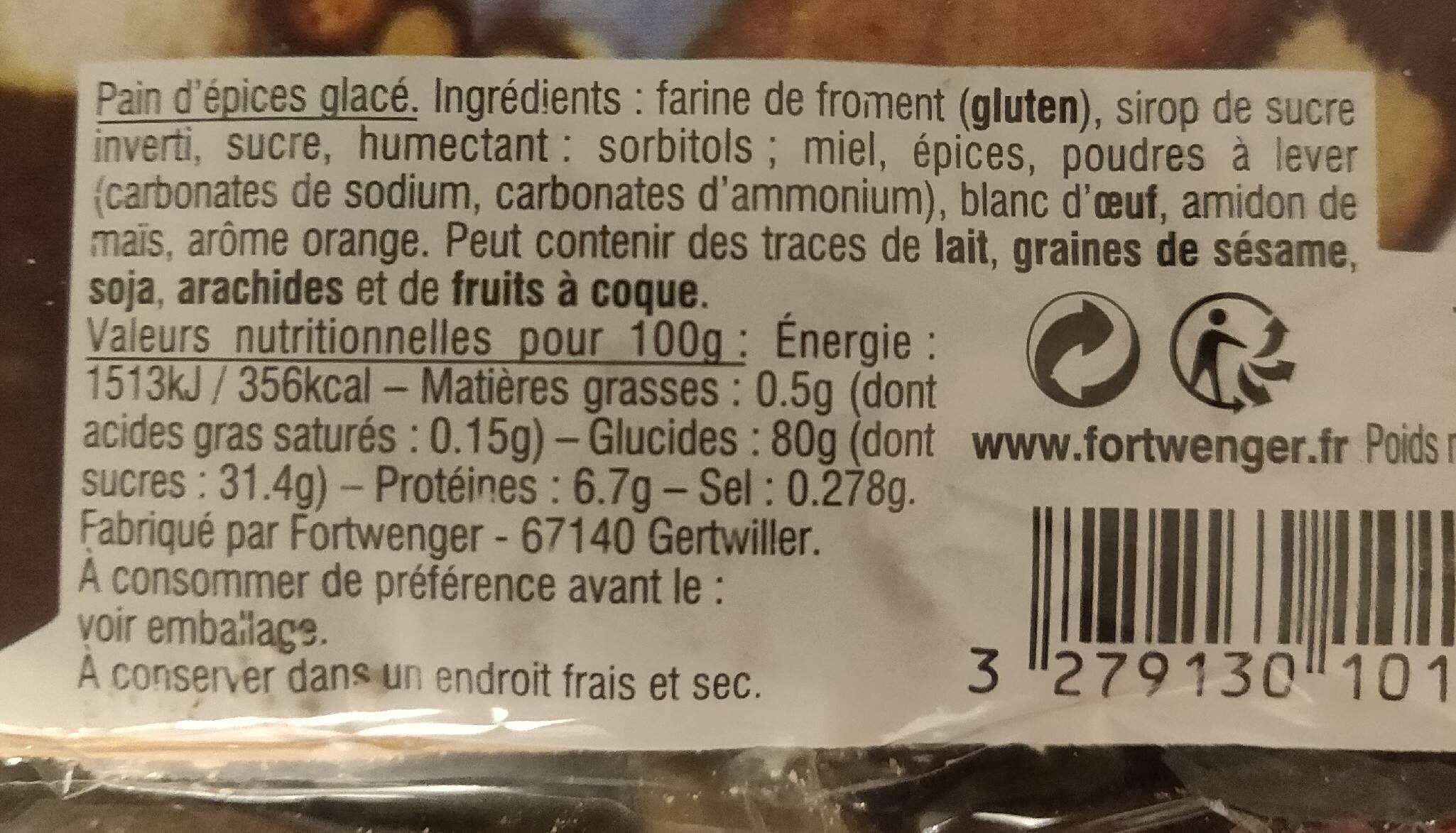 Fortwenger Pain D'épices Glacé, Père Noël De 35 Centimètres, 200 Grammes packshot