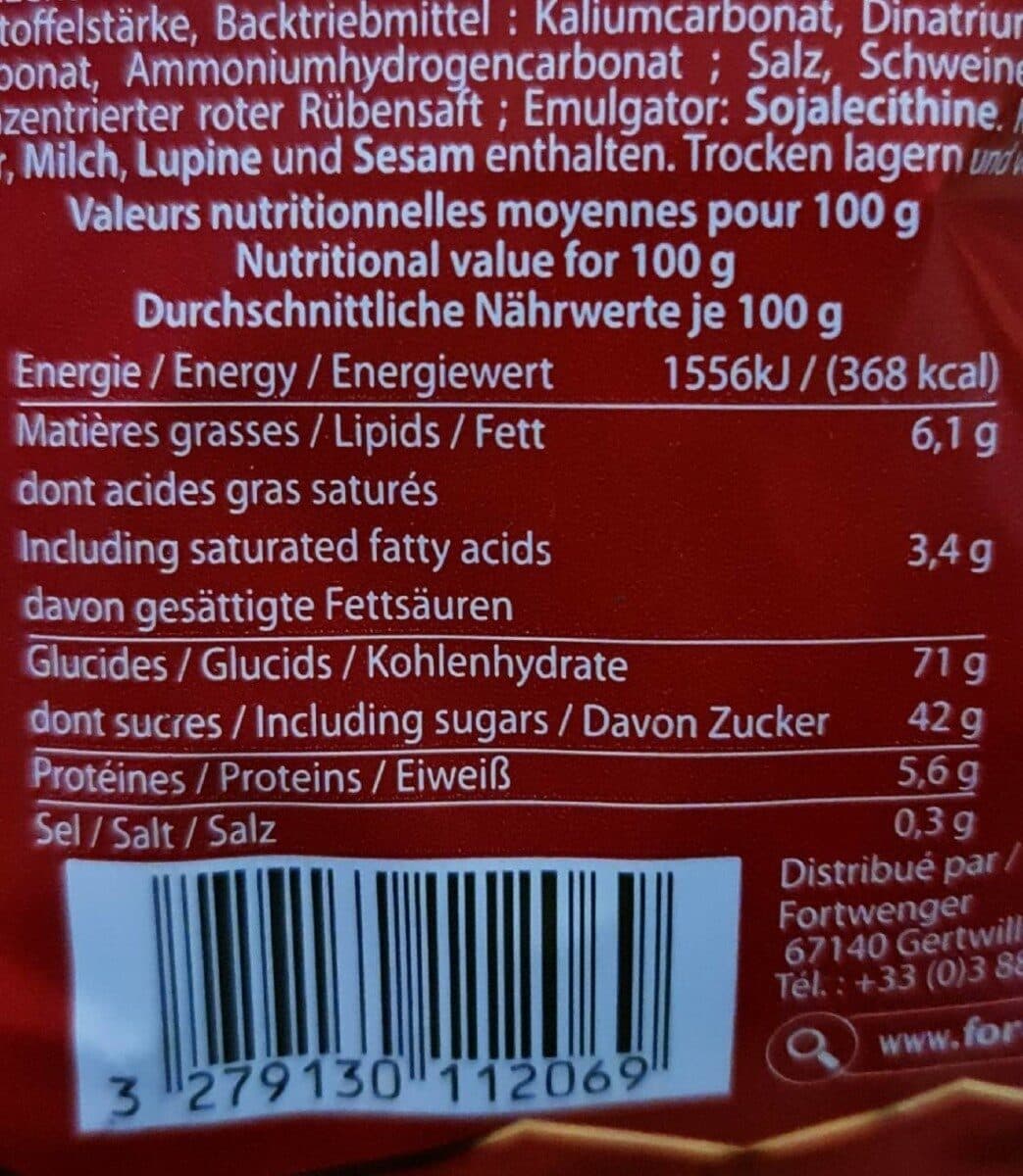 Fortwenger Assortiment de pains d'épices enrobés de sucre et de chocolat packshot