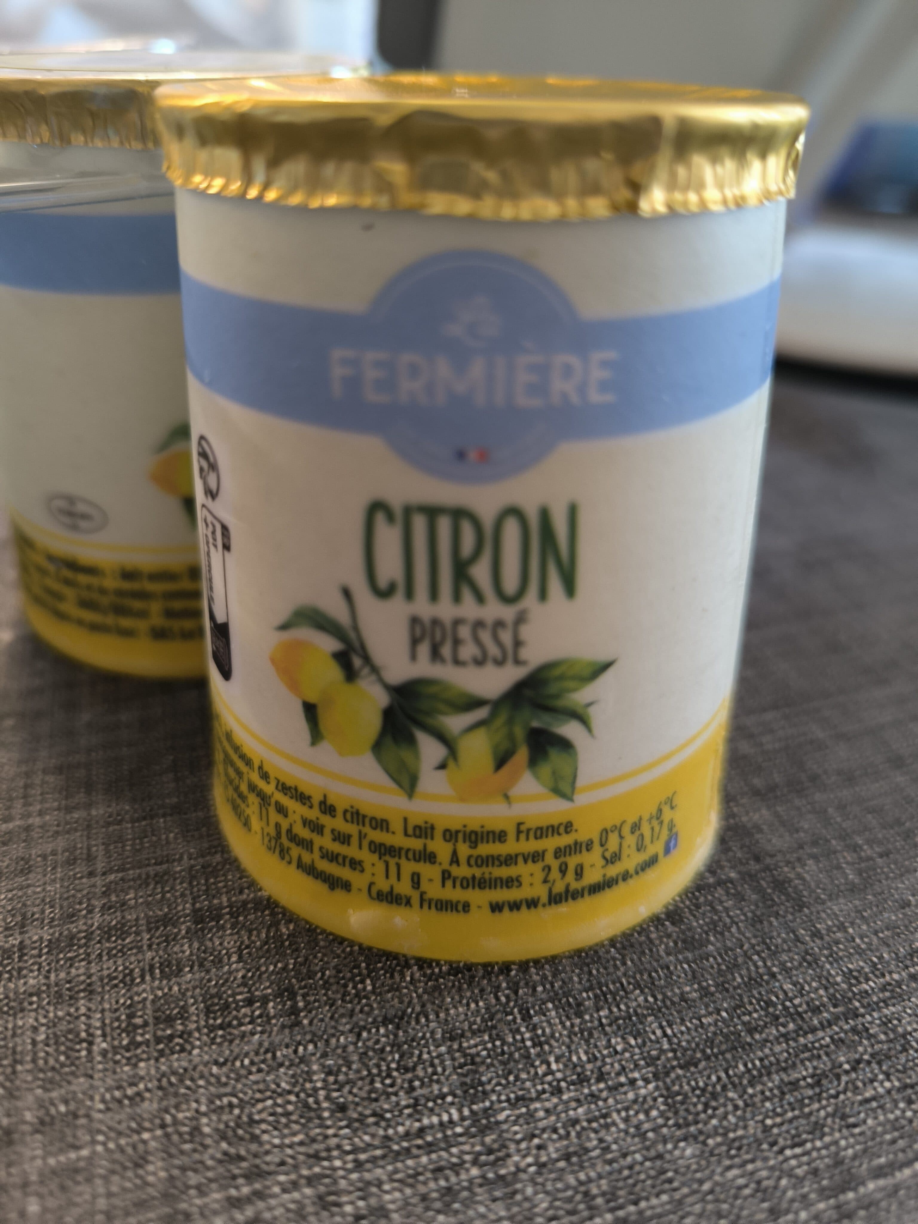 La fermière Yaourt La fermière citron packshot