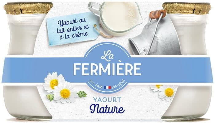 La fermiere 140G Yaourt Nature Pot Gres La Fermiere packshot