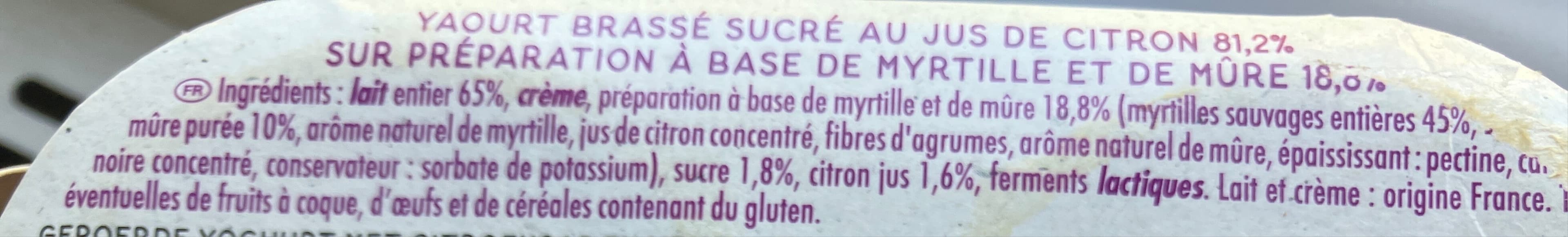 La fermiere Yaourt bicouche mûre myrtille packshot