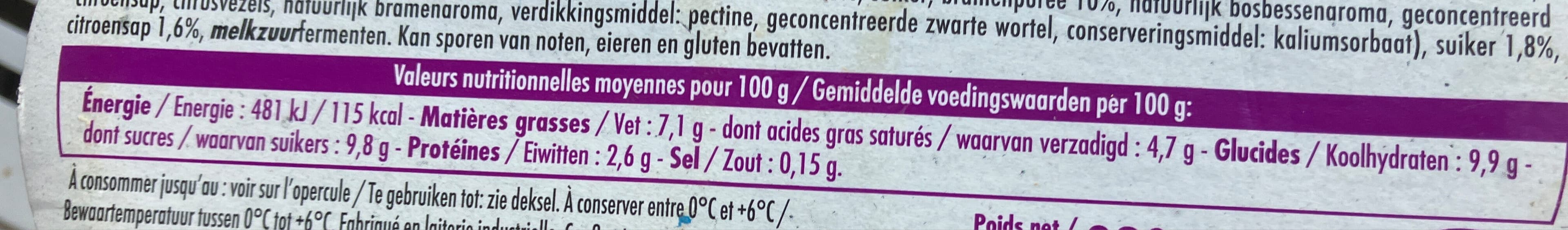 La fermiere Yaourt bicouche mûre myrtille packshot