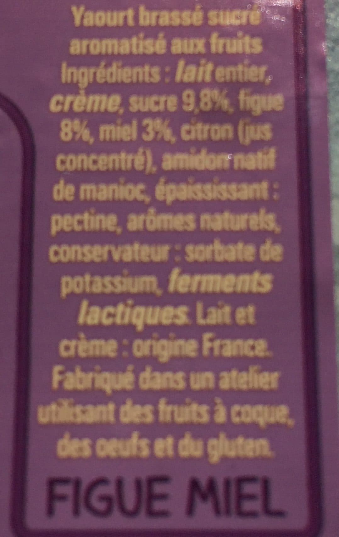 La Fermière Yaourt brassé figues miel packshot
