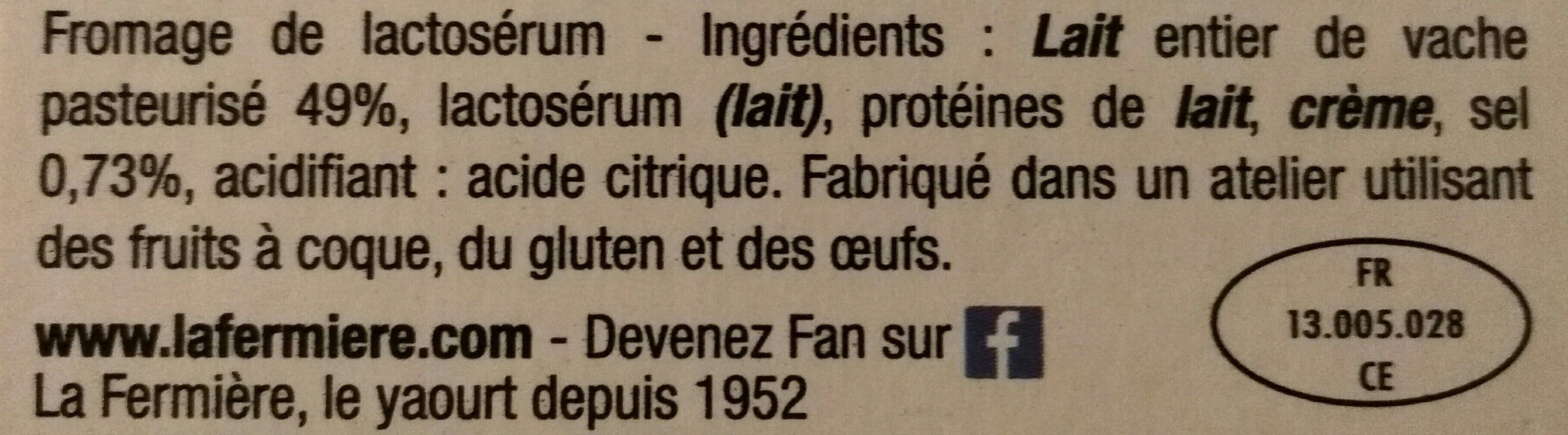 La Fermière Brousse allégée packshot