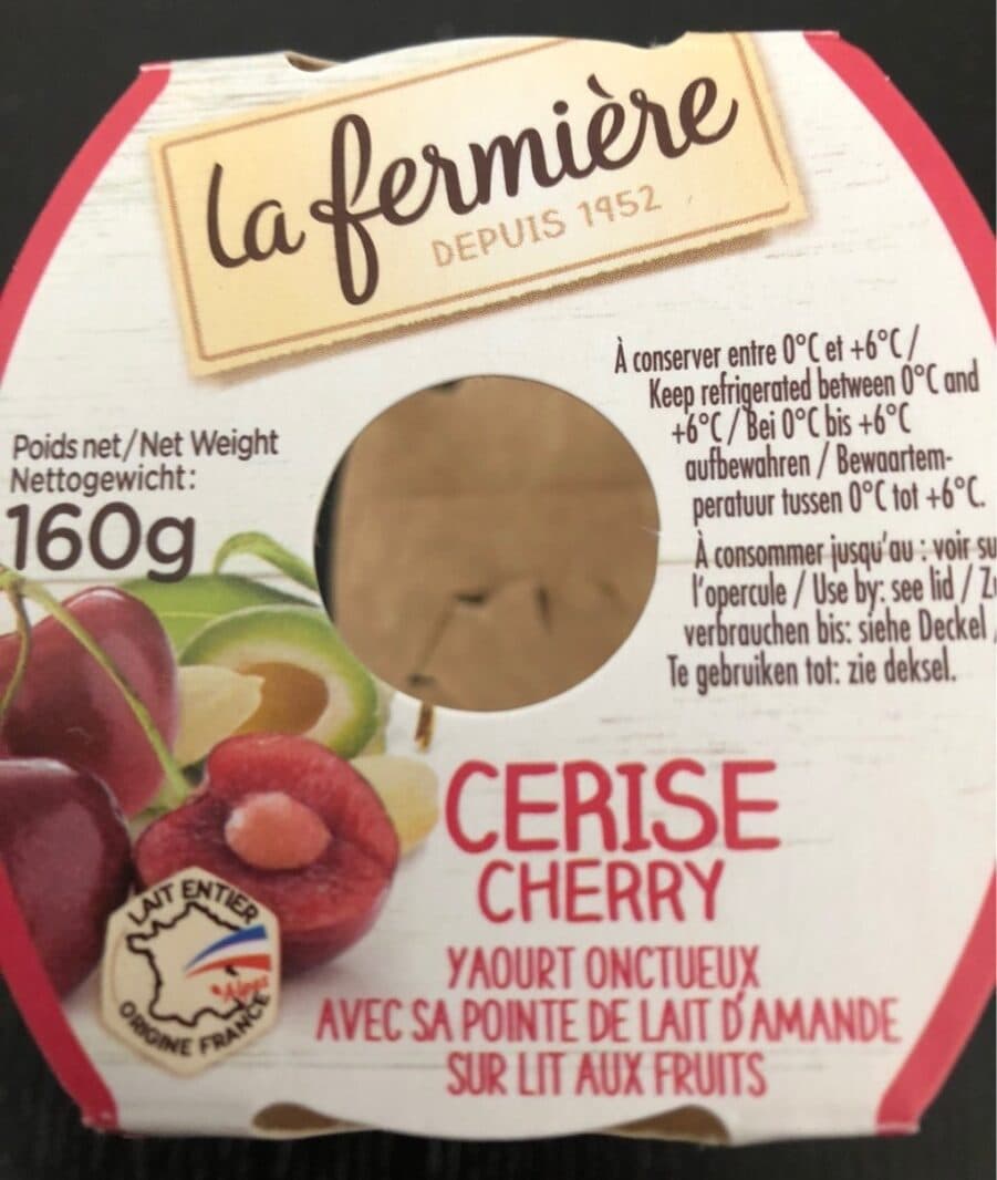 La fermière Kirsikkajogurtti 160G packshot