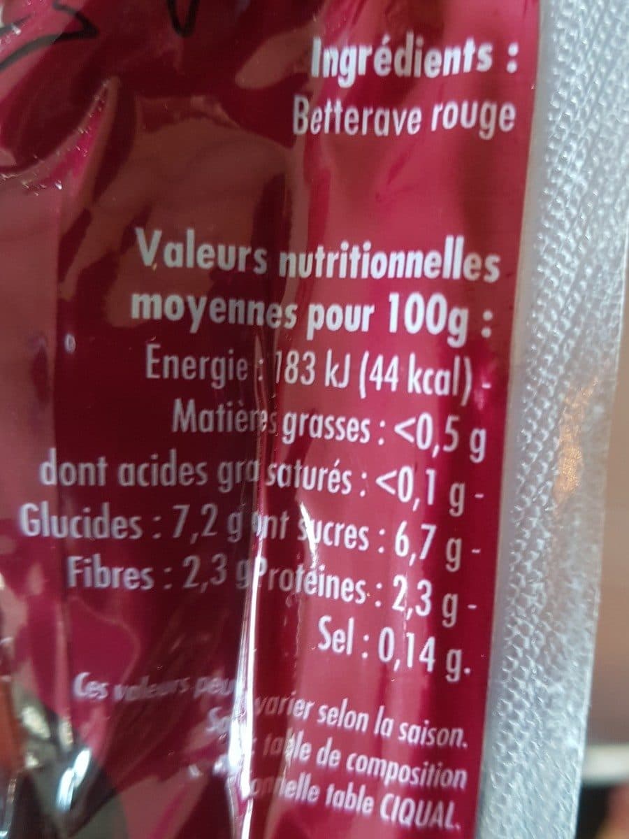 Tersud Betteraves rouges packshot