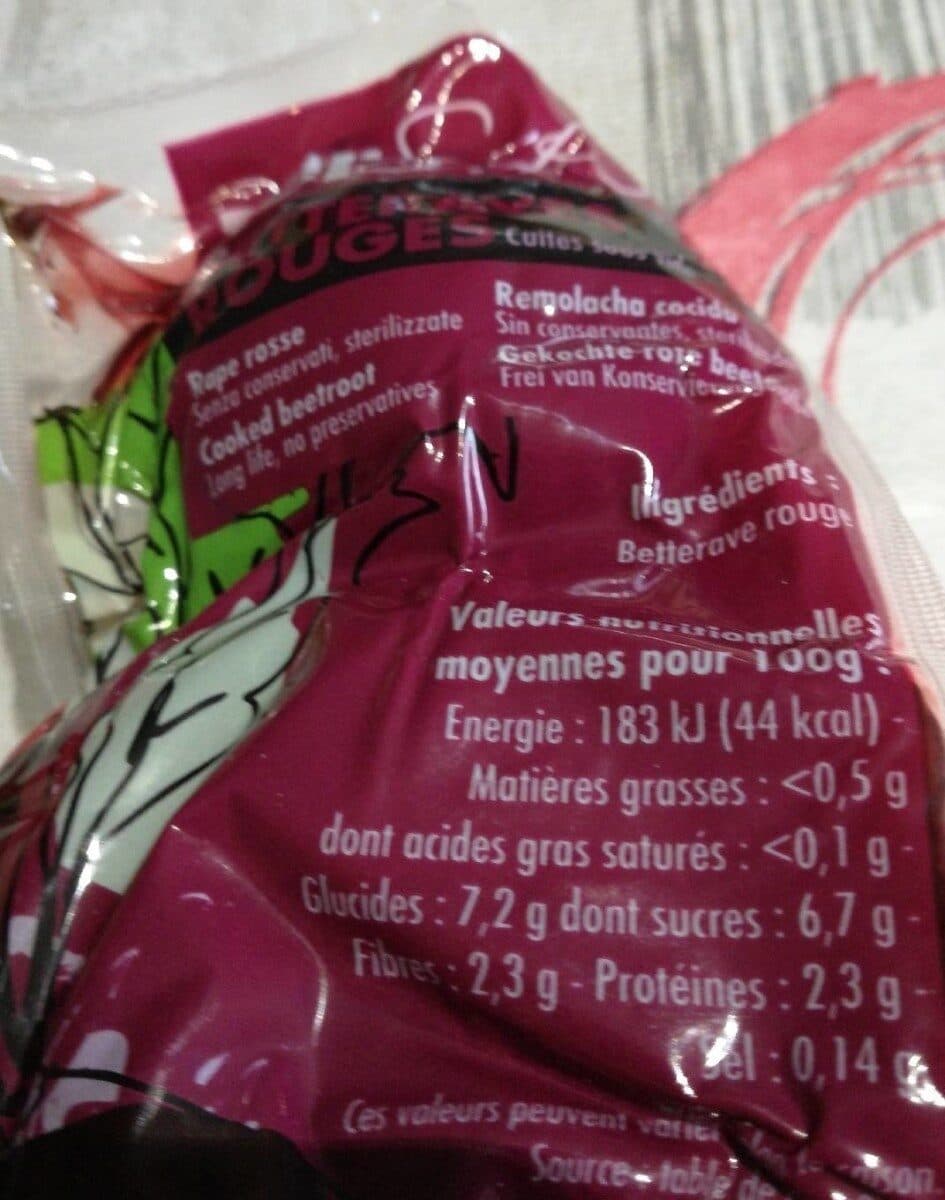 Tersud Betteraves rouges packshot