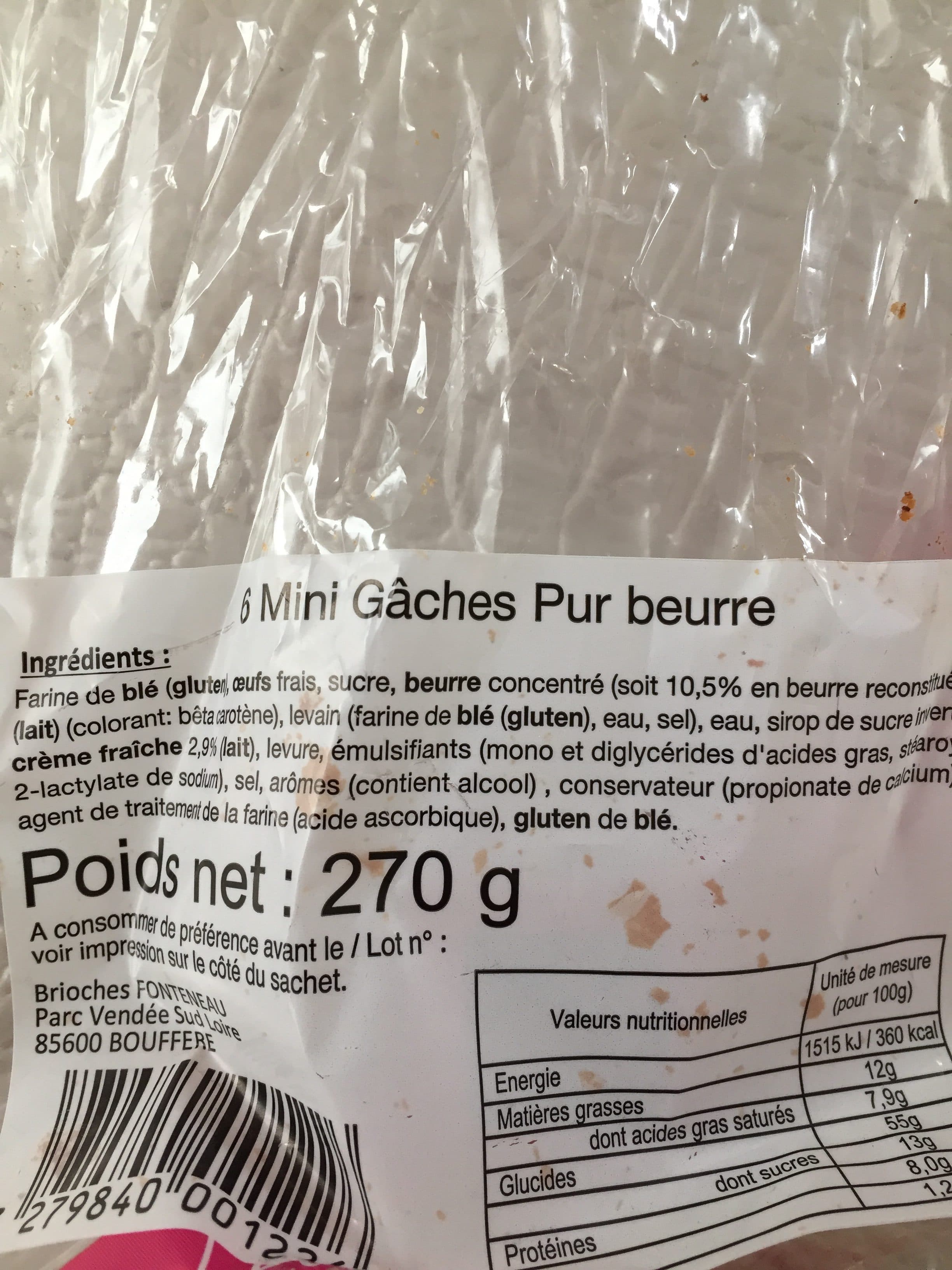 Brioche fonteneau 6 mini gaches pur beurre Brioches Fonteneau packshot