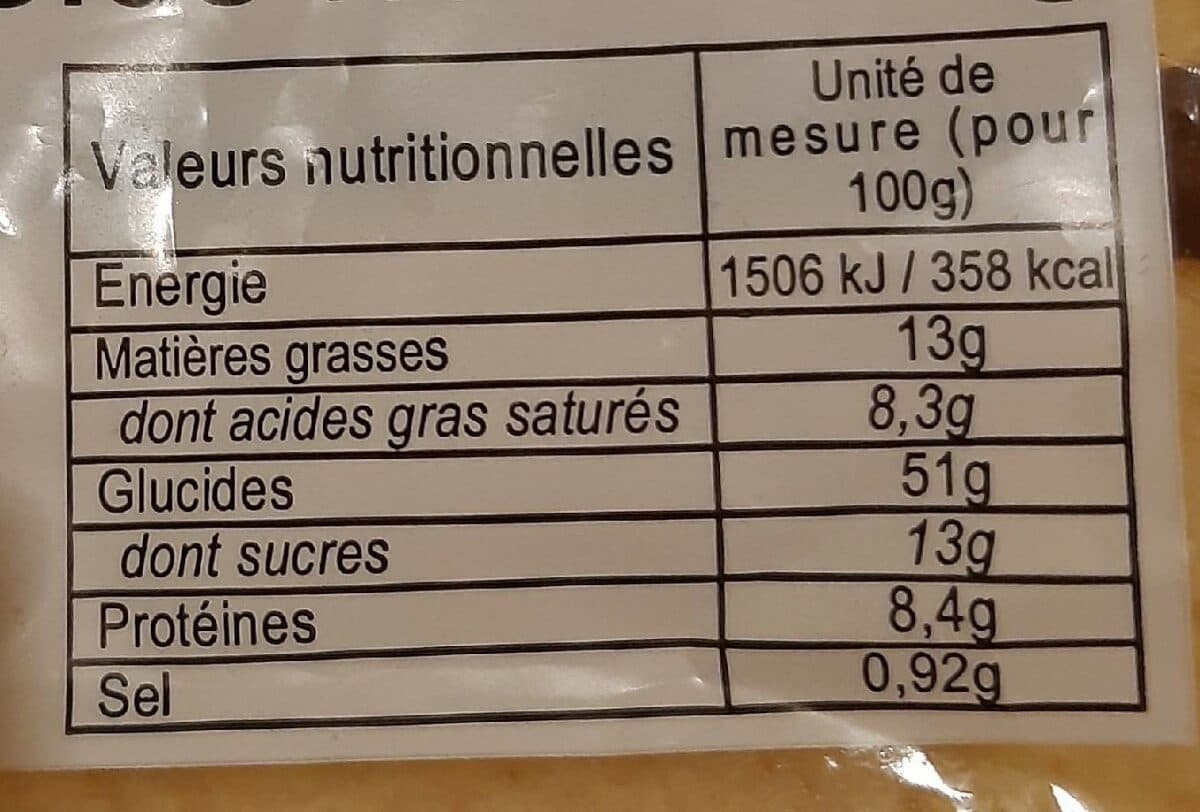 Plaisir Pâtissier Gache au beurre et creme fraiche packshot