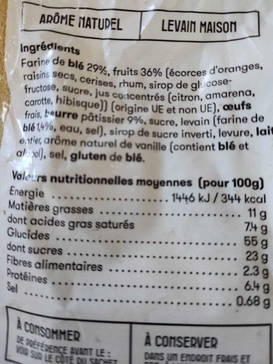 Brioches Fonteneau Cake brioché tranché pur beurre et fruits naturels packshot