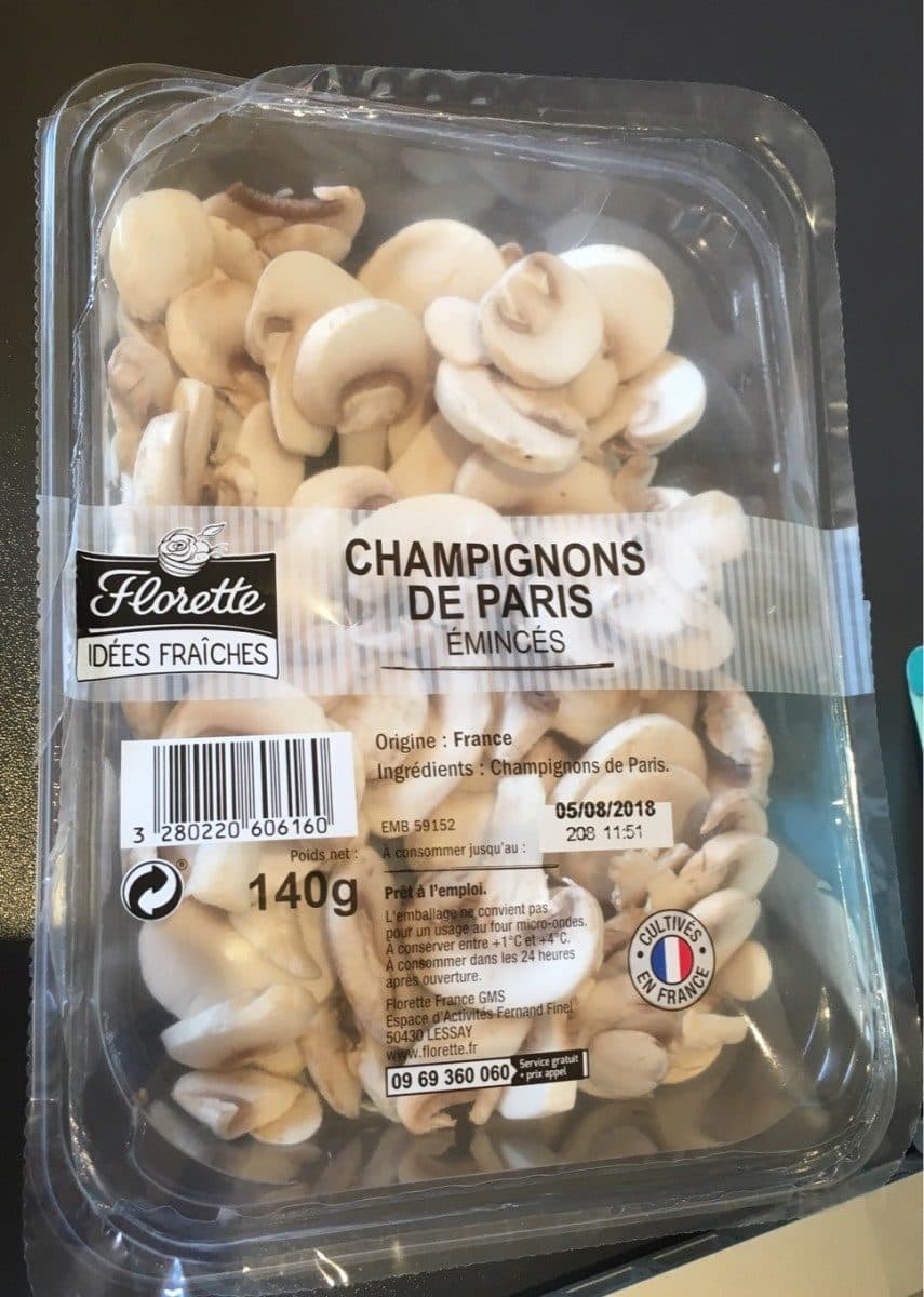 Florette Champignons de paris émincés packshot