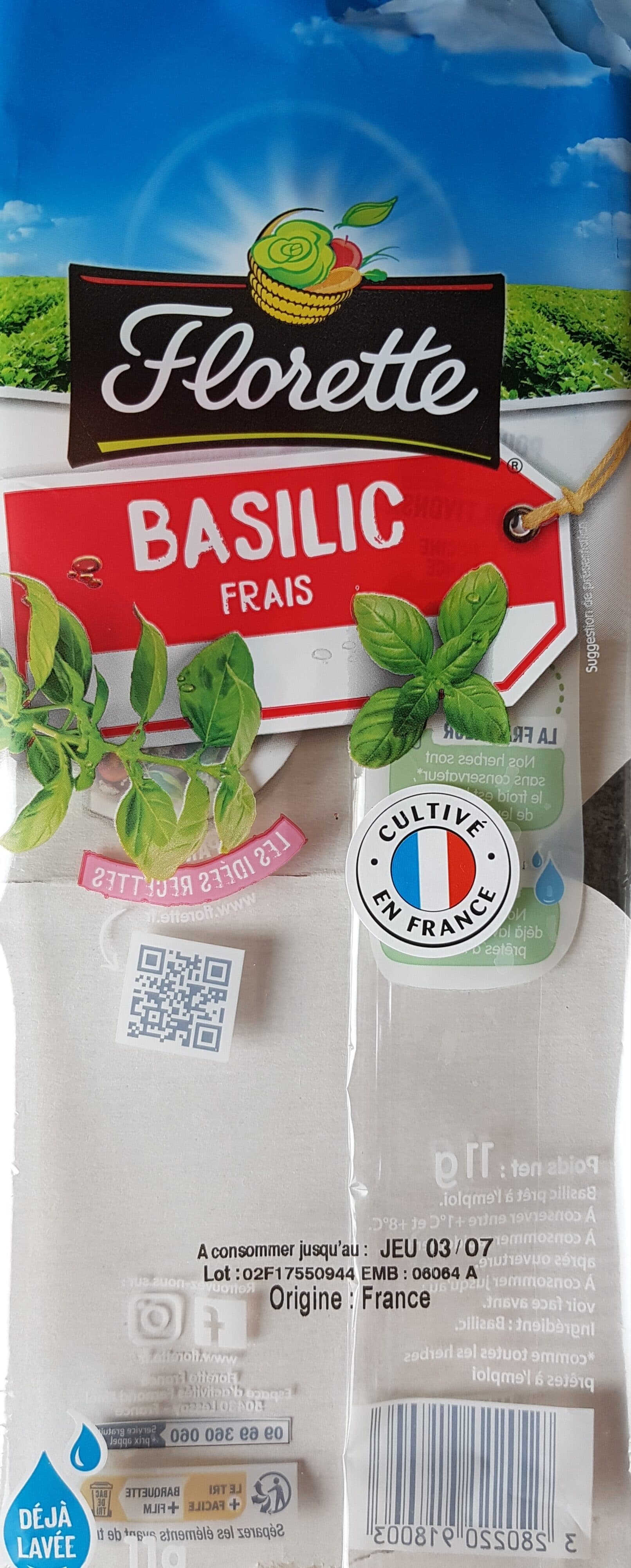 Florette Florette - Basilic 11g packshot