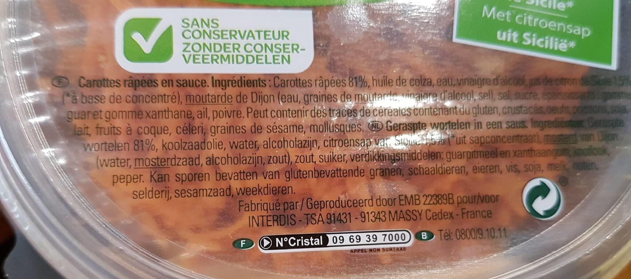 Florette Carottes Nantaises 180g packshot