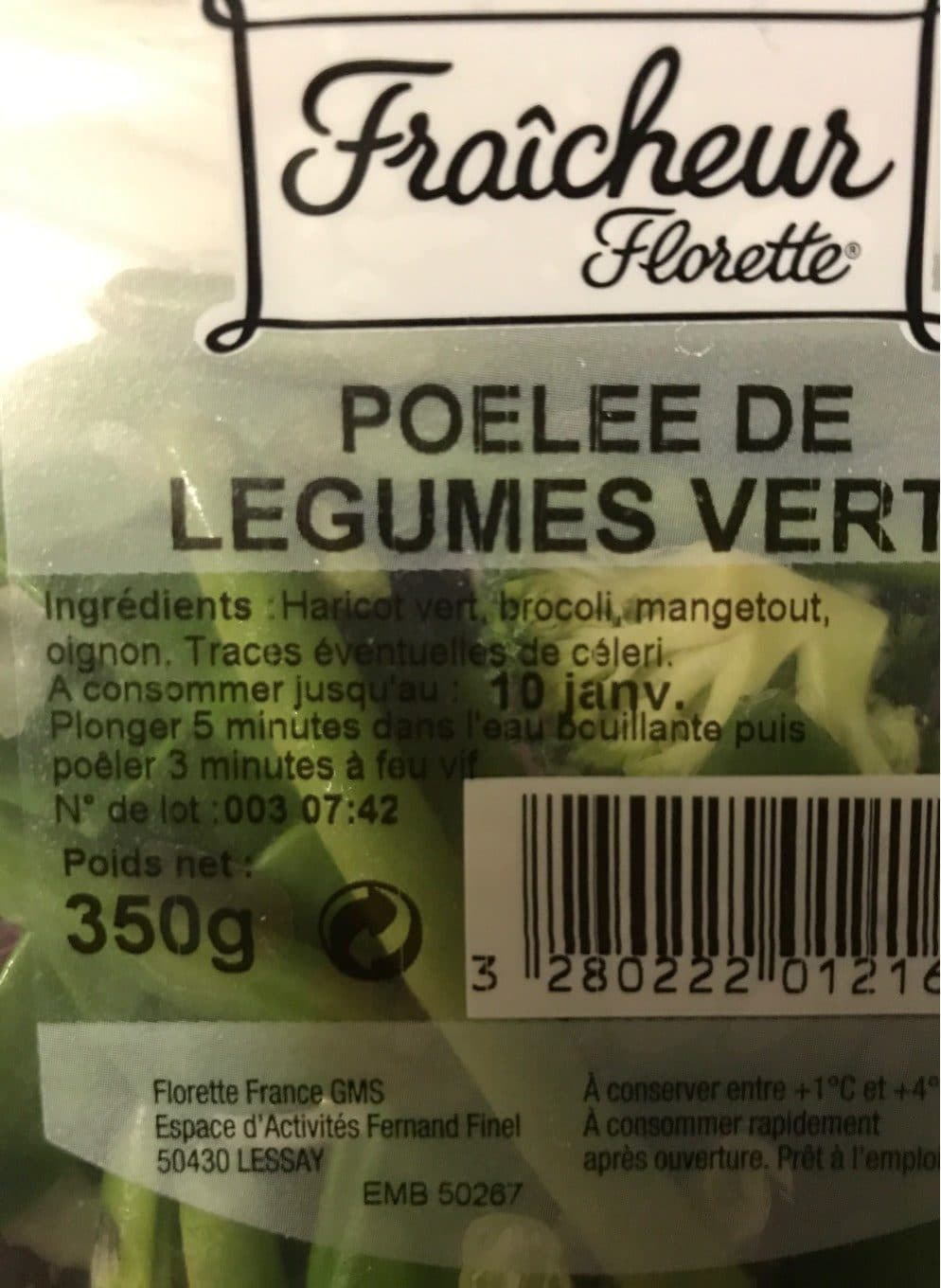 Florette Petits légumes verts, packshot