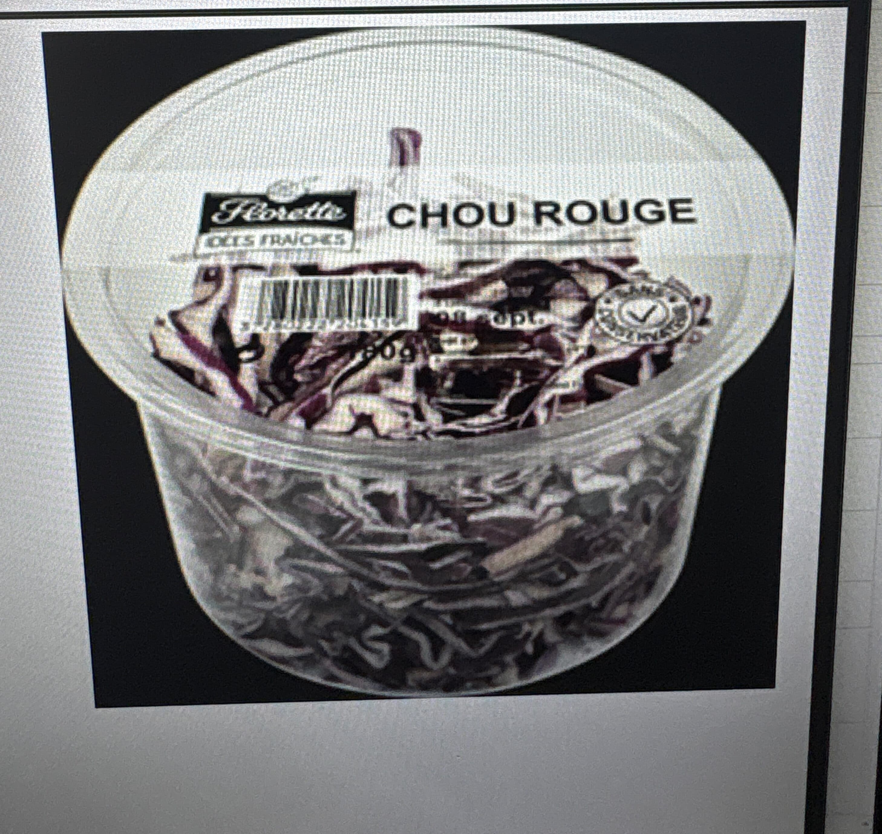 Open Food Facts Chou rouge, FLORETTE, barquette packshot