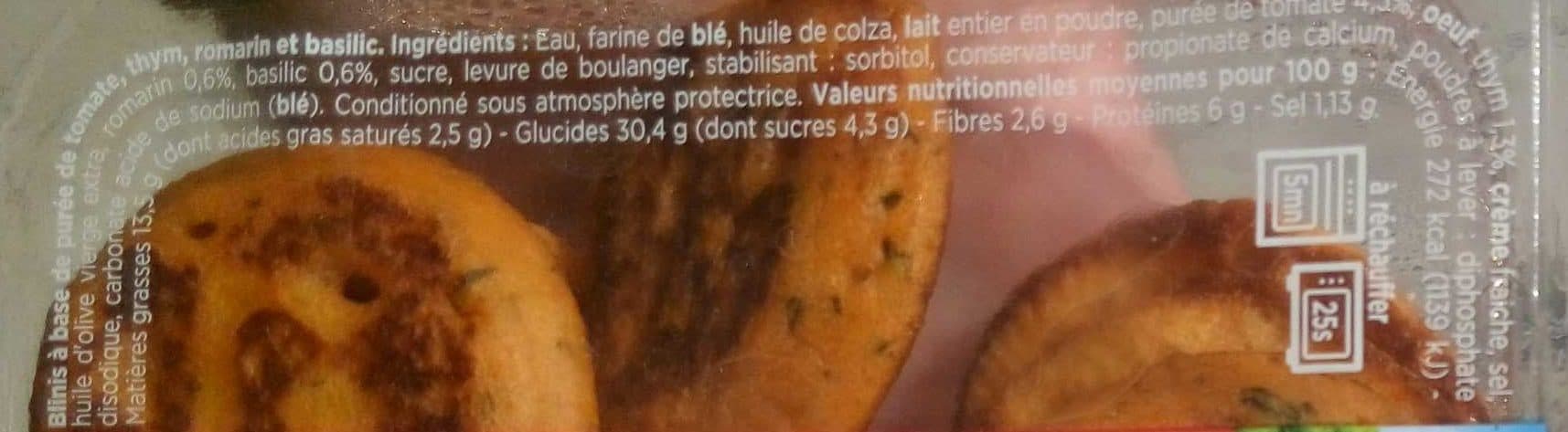 Florette Blinis Recette Méditerranéenne packshot