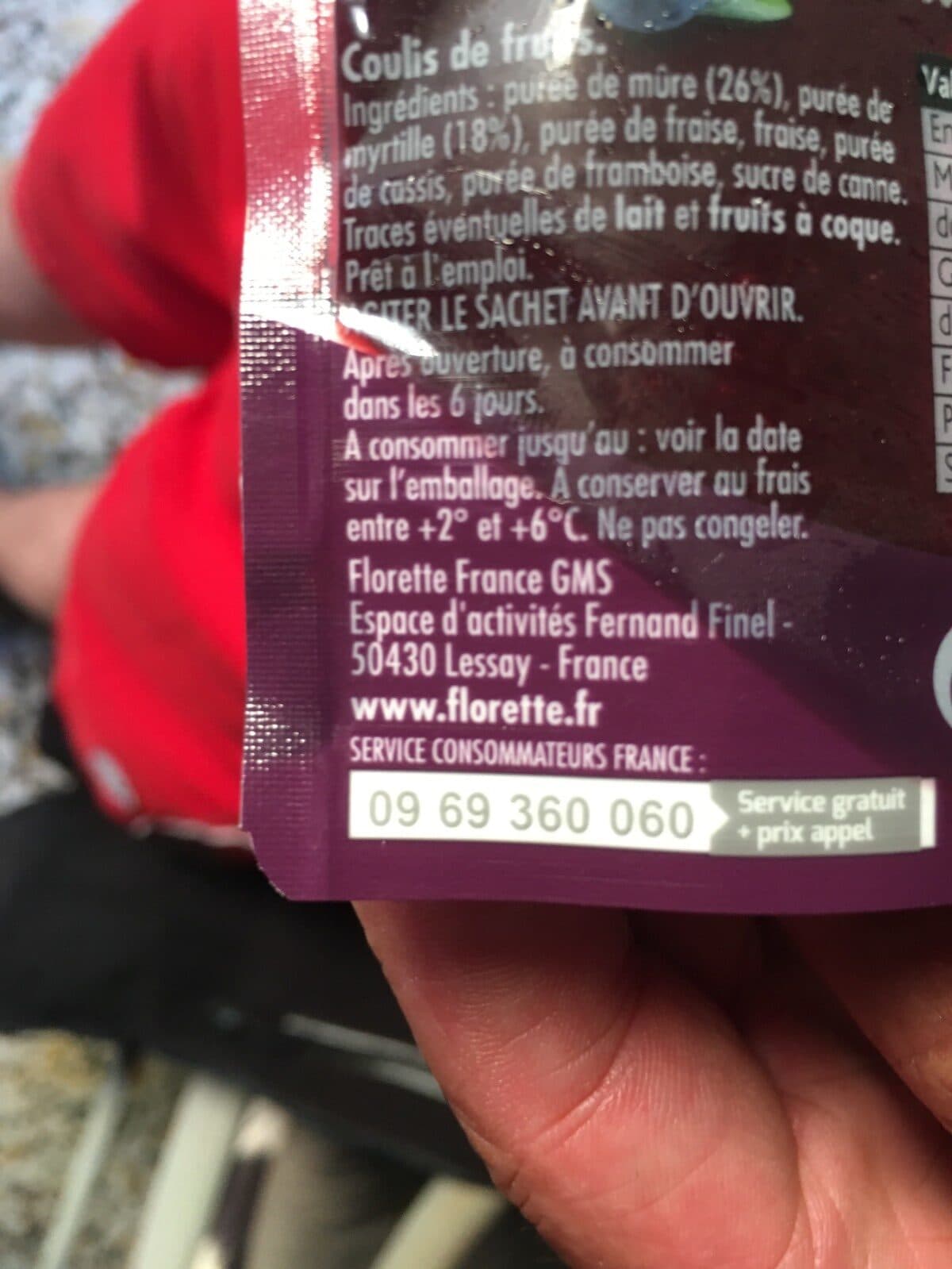 Florette Coulis fruits des bois packshot