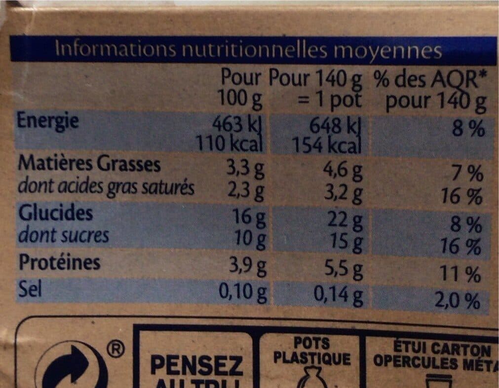 Le Petit Basque Semoule au lait nature packshot