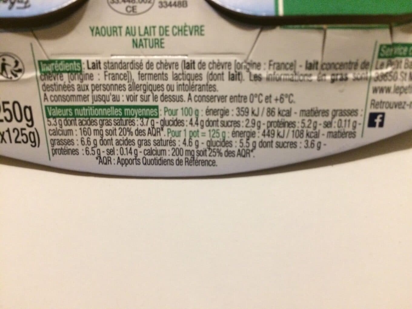 Le Petit Basque Yaourt de chevre packshot