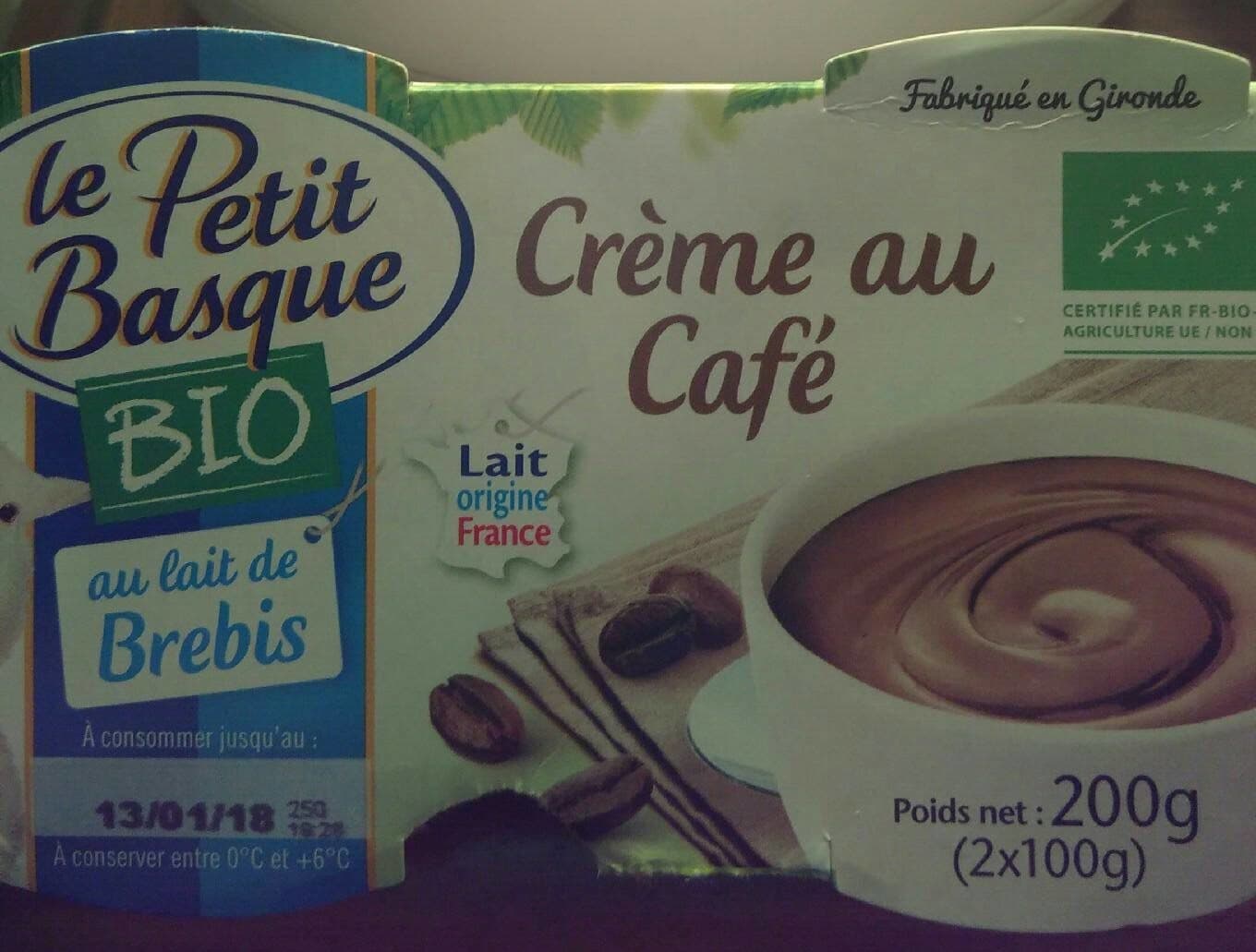 Le Petit Basque Crème au café BIO packshot