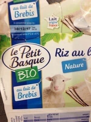Le Petit Basque Riz au lait nature packshot