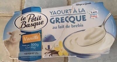 Le Petit Basque Yaourt à la grecque au lait de brebis vanille packshot
