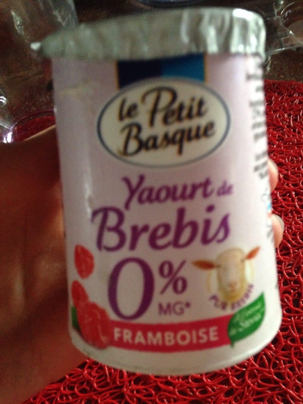 Le Petit Basque Le Petit Basque Yaourt de brebis 0% framboise les 2 pots de 125 g packshot
