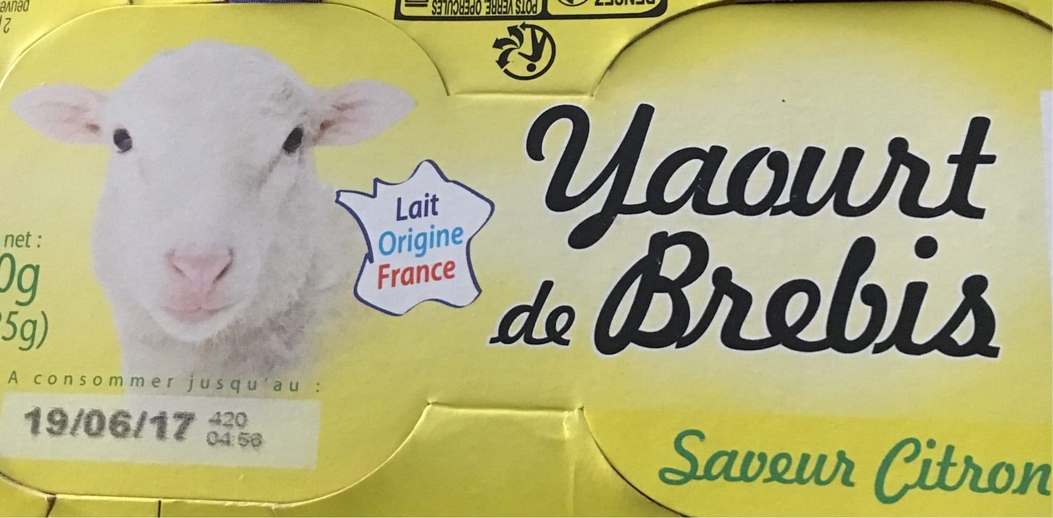Le Petit Basque Yaourt de Brebis saveur citron packshot