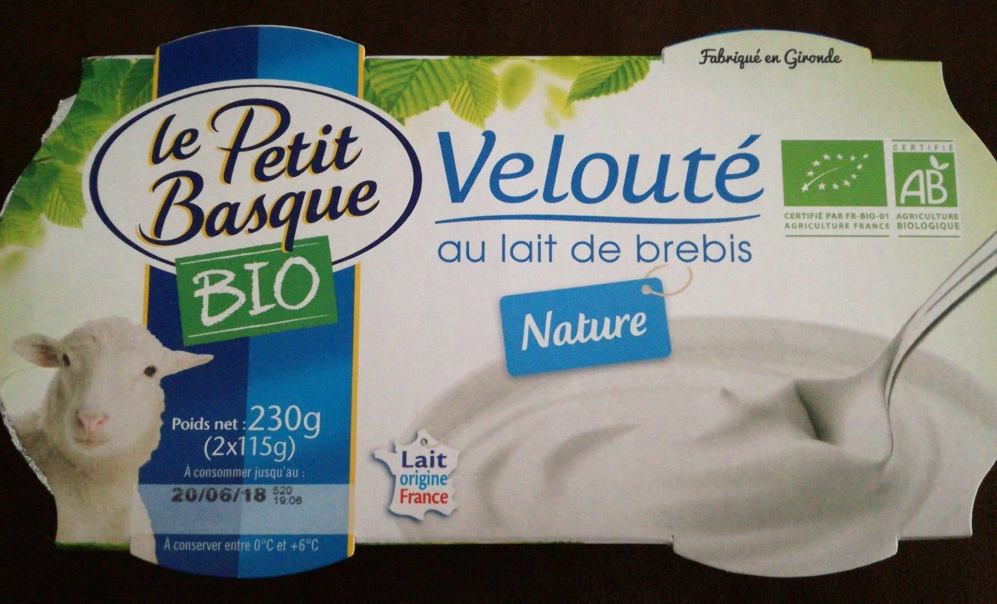 Le Petit Basque Velouté au lait de brebis bio packshot