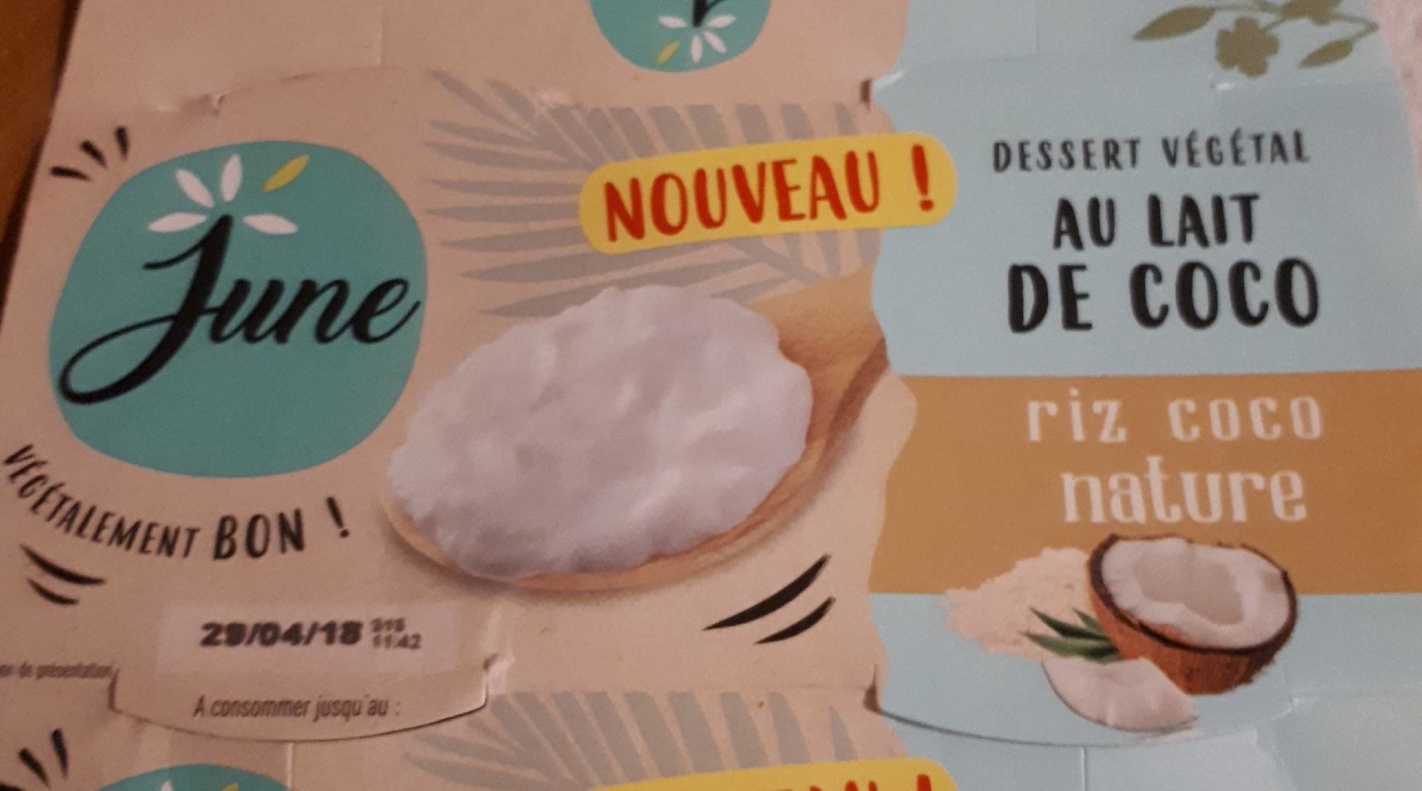 june Dessert végétal au lait de coco – riz coco nature packshot