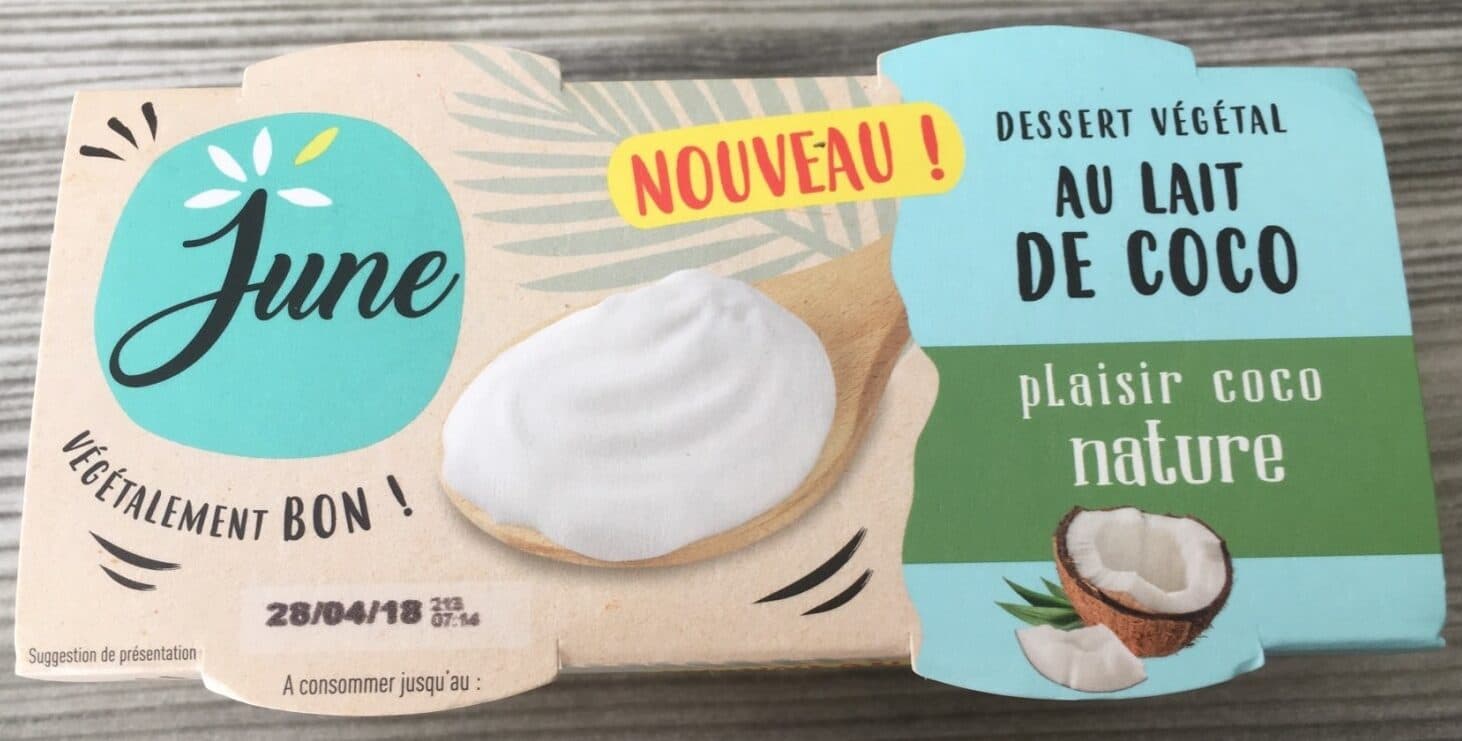 June Dessert végétal au lait de coco packshot