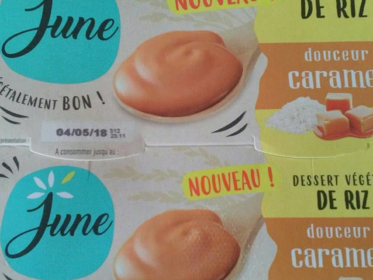 June Dessert végétal de riz au caramel packshot
