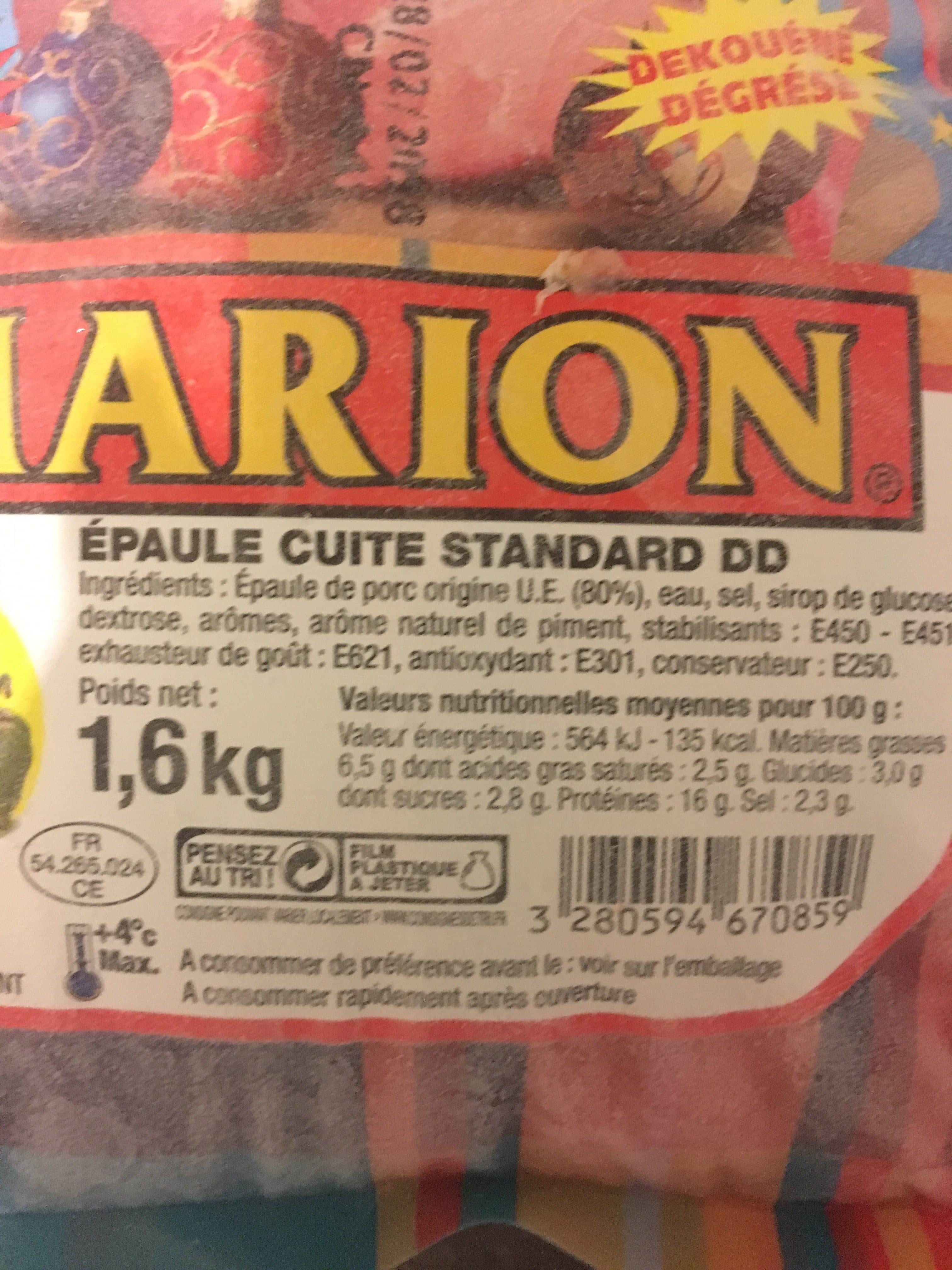 Marion Épaule cuite standard packshot