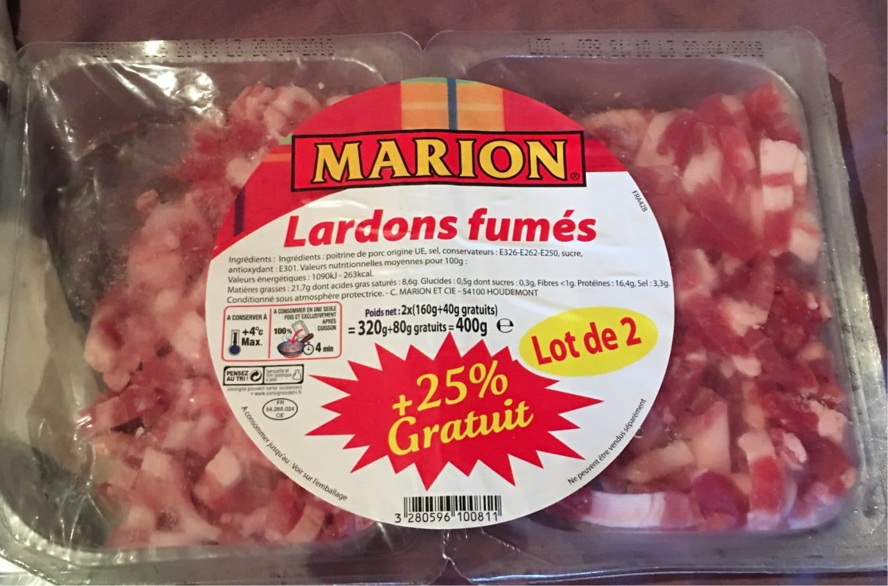 Marion Lardons fumés packshot